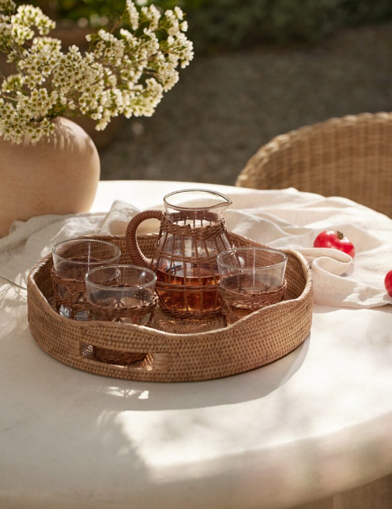 Organic Rattan Tray - Natural