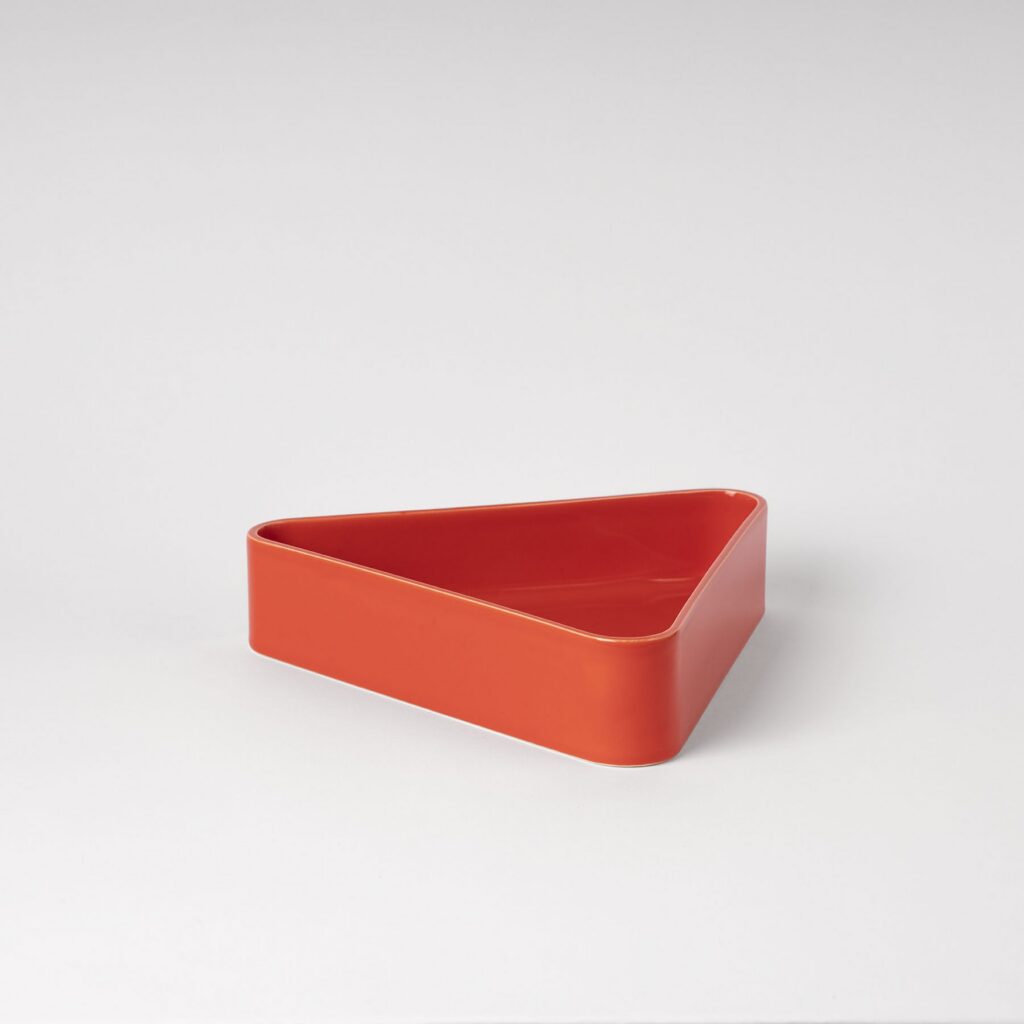 Cherry Tomato Centerpiece Tray - Rounded Triangle Form