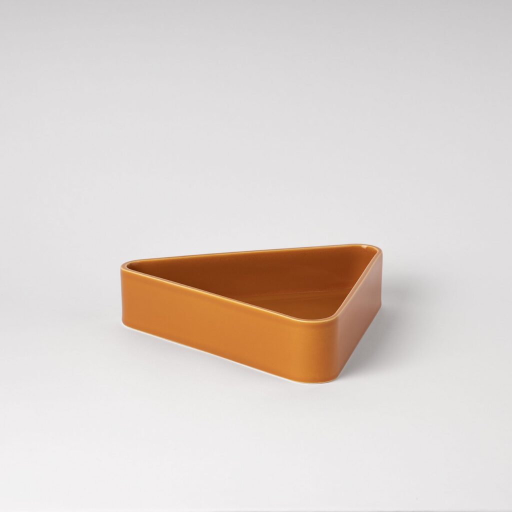 Umami Yellow Geometric Bowl - Low-Profile Triangle Silhouette
